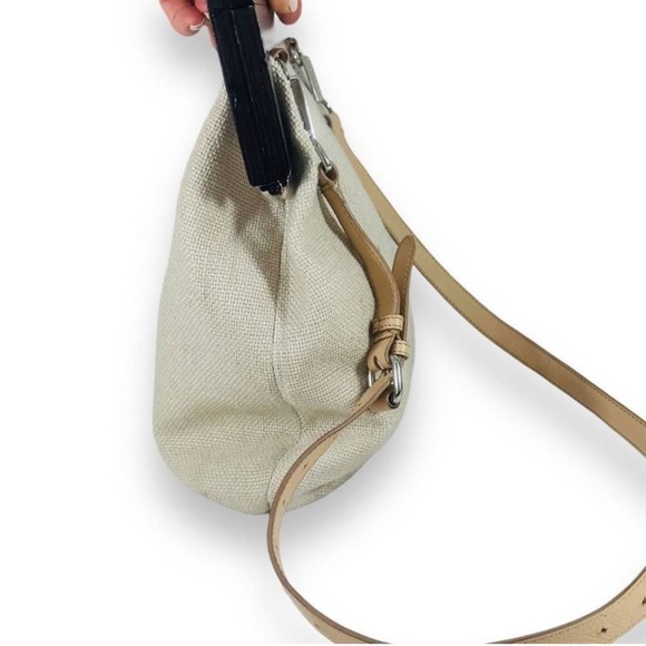 Juicy Couture Crossbody Hessian Canvas Wooden doctor bag with detachable strap - Picture 9 of 13